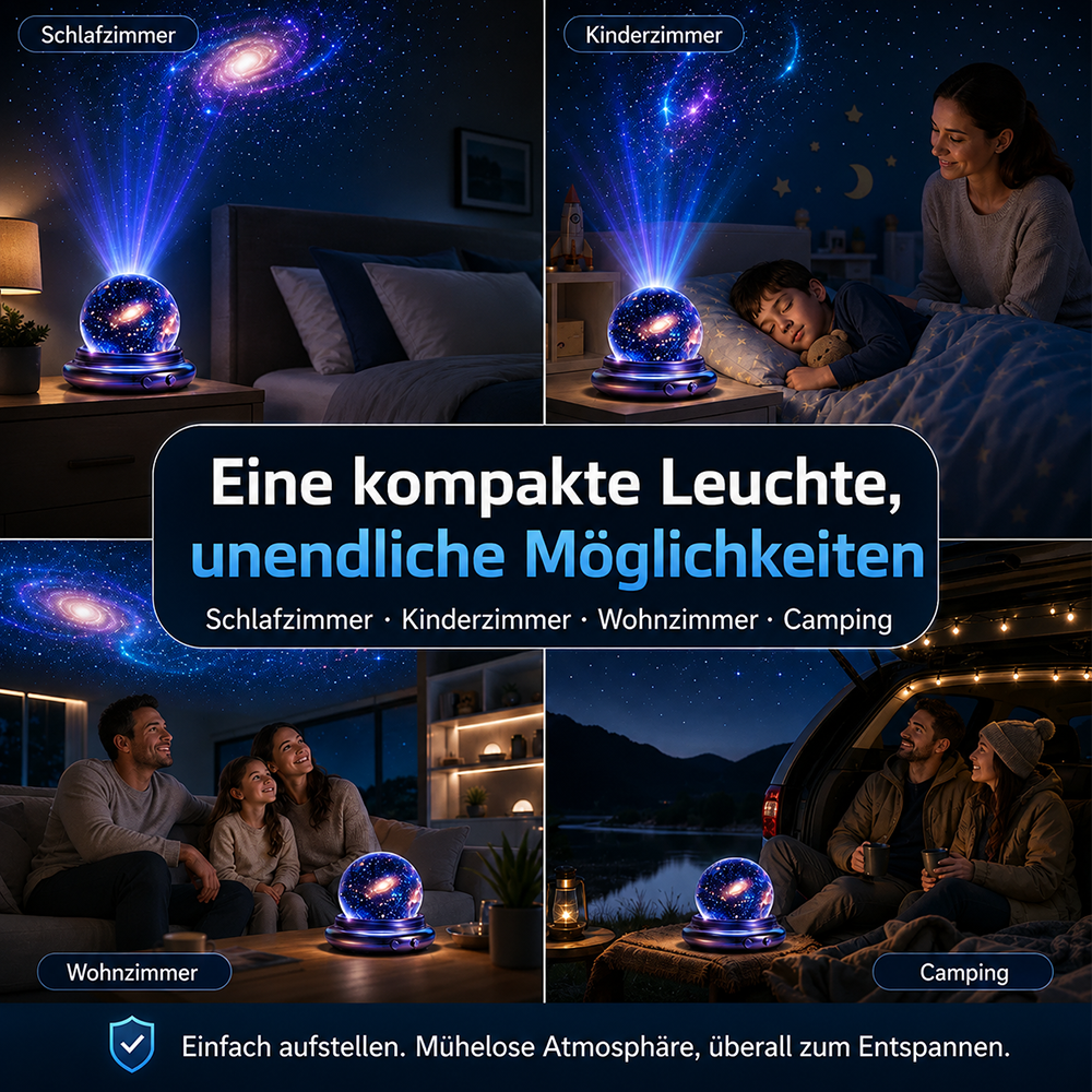 🔮 Nachtlicht-Projektor – intelligenter holografischer Sternenprojektor -up