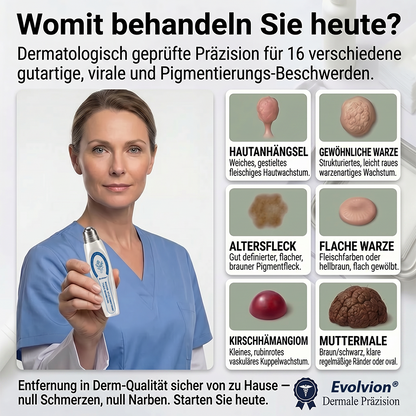 Hergestellt und versandt aus Deutschland ✨ Evolvion® 𝟕-Tage-Hautanhangs- & Pigmentflecken-Entferner – Schmerzfreie und narbenfreie fortschrittliche Lösung zur Beseitigung von Hautunreinheiten mit Roll-On-Pen 🌼