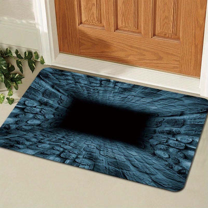 Fußmatte mit visuellem Illusionsmuster „Endloser Abgrund“, HD-Druck, rutschfest