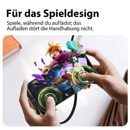 Tinycarry® 240W SuperCharge 360° drehbare unsichtbare Halterung, abnehmbares 2‑in‑1 Ladekabel, Zinklegierung & Silikon, Type‑C Kabel, kompatibel mit Apple und Samsung, unverzichtbar für Gaming, Büro und Auto