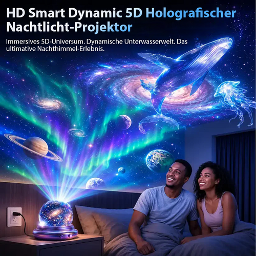 🔮 Nachtlicht-Projektor – intelligenter holografischer Sternenprojektor -up