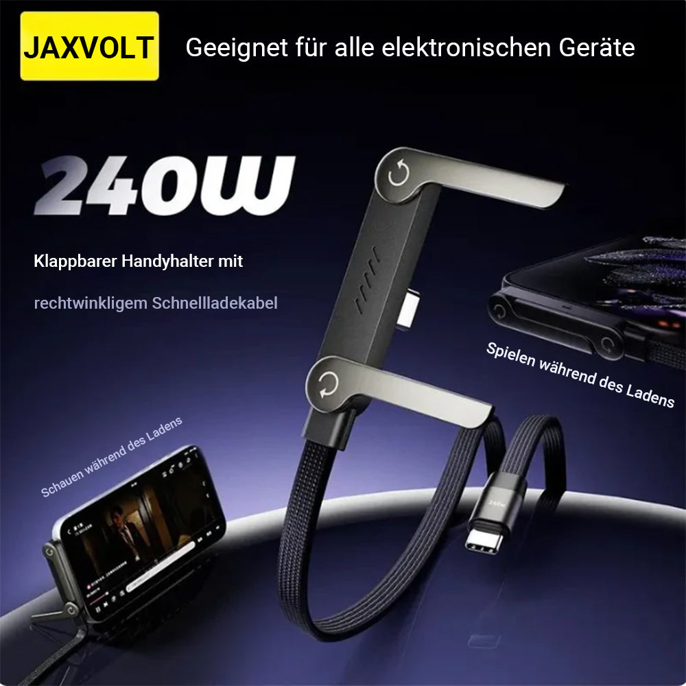 240W Super-Schnellladekabel – 2-in-1 Ladekabel & Handyhalter