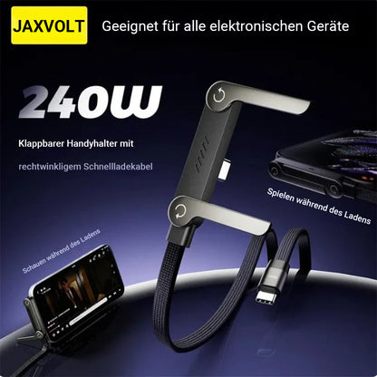 240W Super-Schnellladekabel – 2-in-1 Ladekabel & Handyhalter