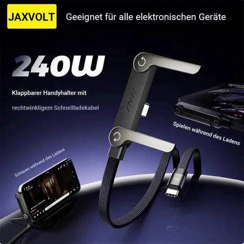240W Super-Schnellladekabel – 2-in-1 Ladekabel & Handyhalter