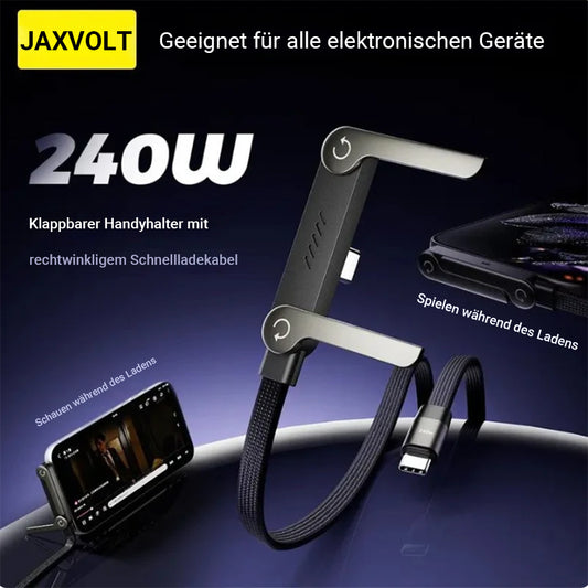240W Super-Schnellladekabel – 2-in-1 Ladekabel & Handyhalter