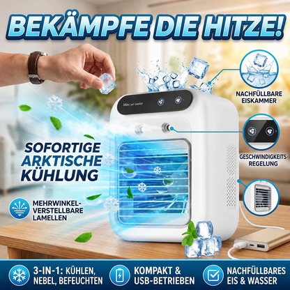 Tragbare Luftkühlung – 3-in-1 Luftkühler mit 2 Nebelstufen