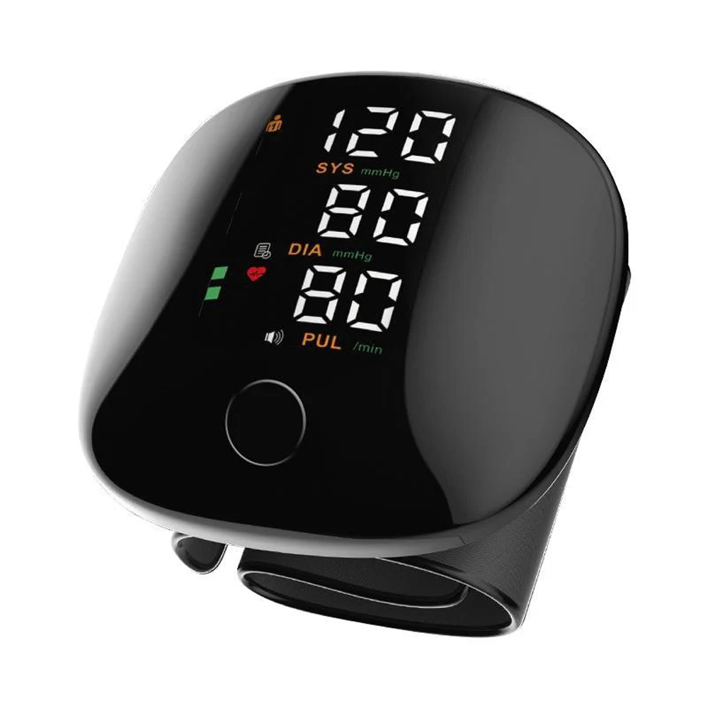 Tinycarry® Wiederaufladbares Handgelenk-Blutdruckmessgerät mit LED-Touchscreen, Sprachausgabe und 99x2 Speicher — Einfache und genaue Blutdruckverfolgung zu Hause