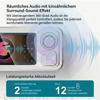 Intelligente Bluetooth Wasserdichte Dusch-Handybox, Wandmontierter Anti-Beschlag Touchscreen Halter mit Freisprech-Musikwiedergabe