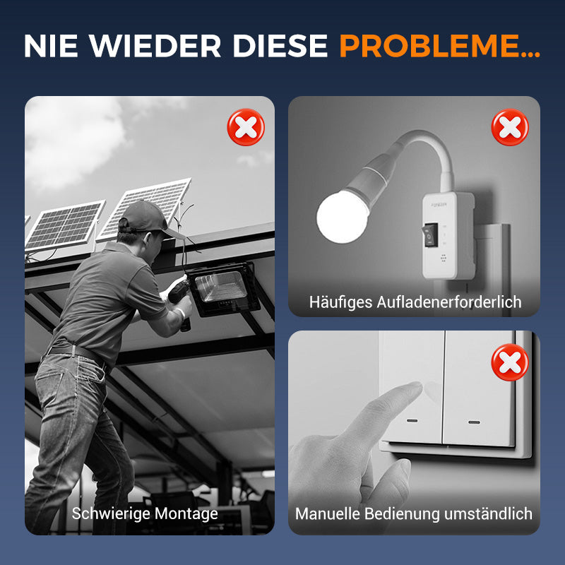 Solar-Clip-Leuchte mit Bewegungssensor – Ideal für Garten, Balkon & Terrasse! 🏡
