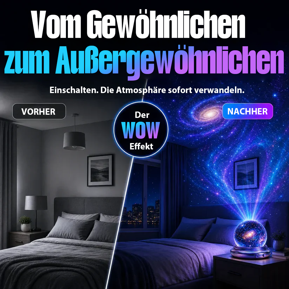 🔮 Nachtlicht-Projektor – intelligenter holografischer Sternenprojektor -up