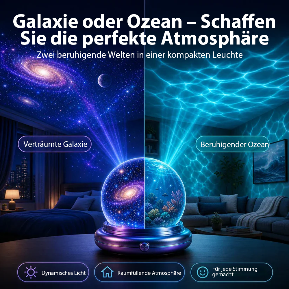 🔮 Nachtlicht-Projektor – intelligenter holografischer Sternenprojektor -up