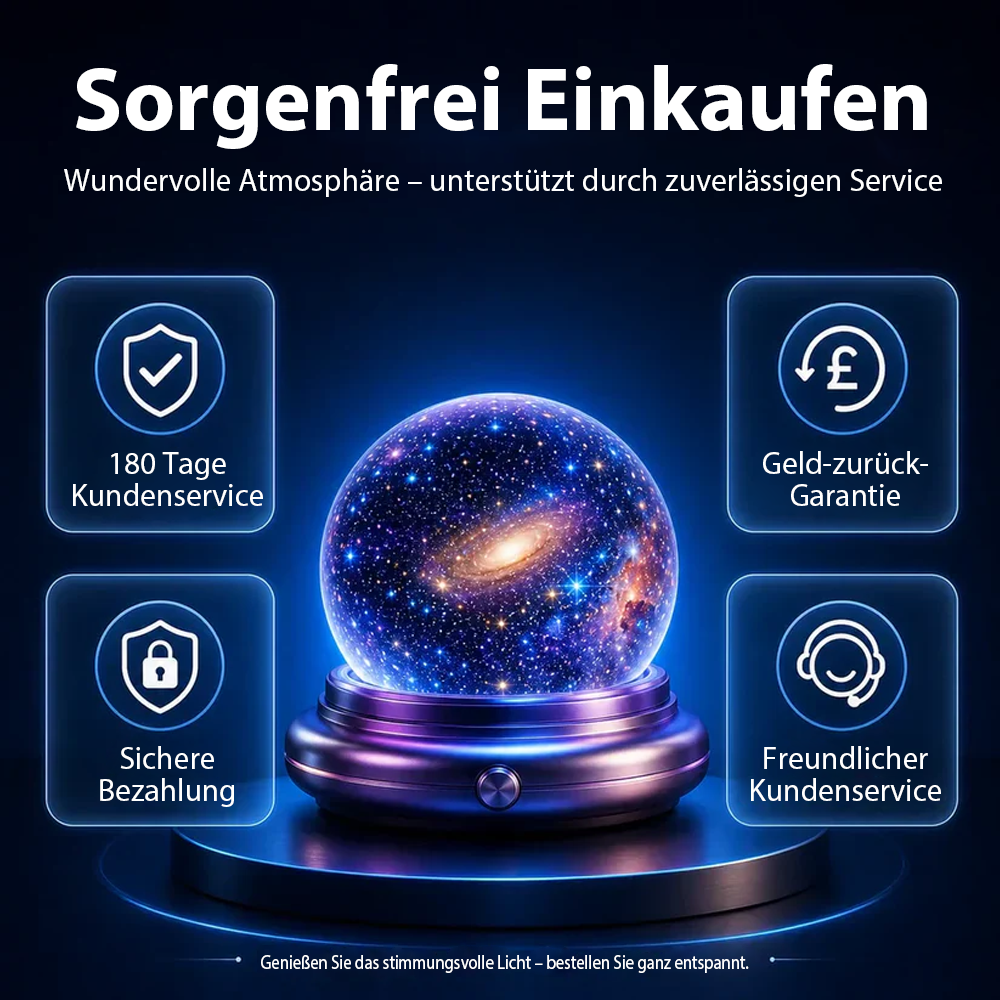 🔮 Nachtlicht-Projektor – intelligenter holografischer Sternenprojektor -up