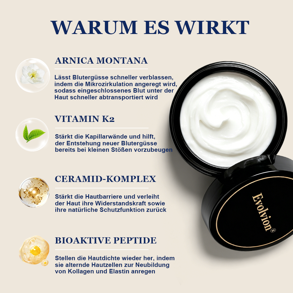 ✨Evolvion® Bluterguss-Reparatur- & hautstärkende Creme 🌼