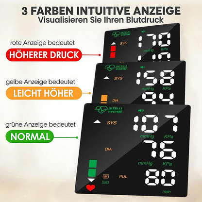 Tinycarry® Wiederaufladbares Handgelenk-Blutdruckmessgerät mit LED-Touchscreen, Sprachausgabe und 99x2 Speicher — Einfache und genaue Blutdruckverfolgung zu Hause