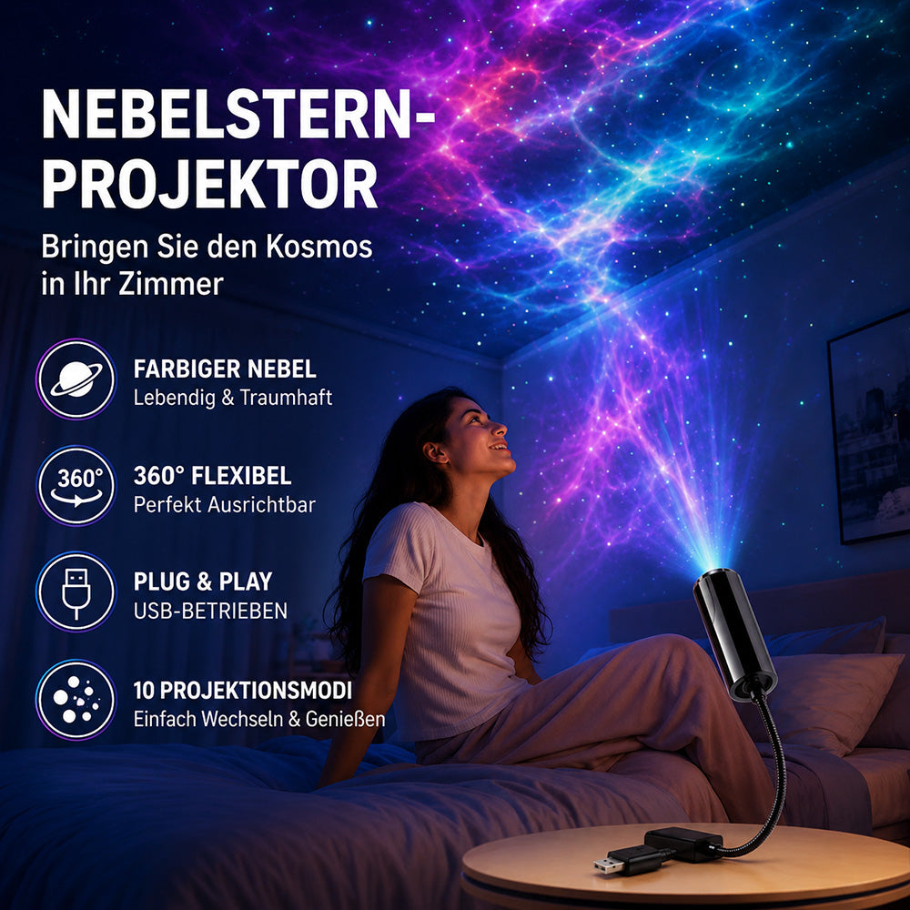 💡BVJ® Plug-and-Play HD Galaxy & Ozean Projektor-Nachtlicht🥳 50.000+ zufriedene Nutzer 🐋 upsell