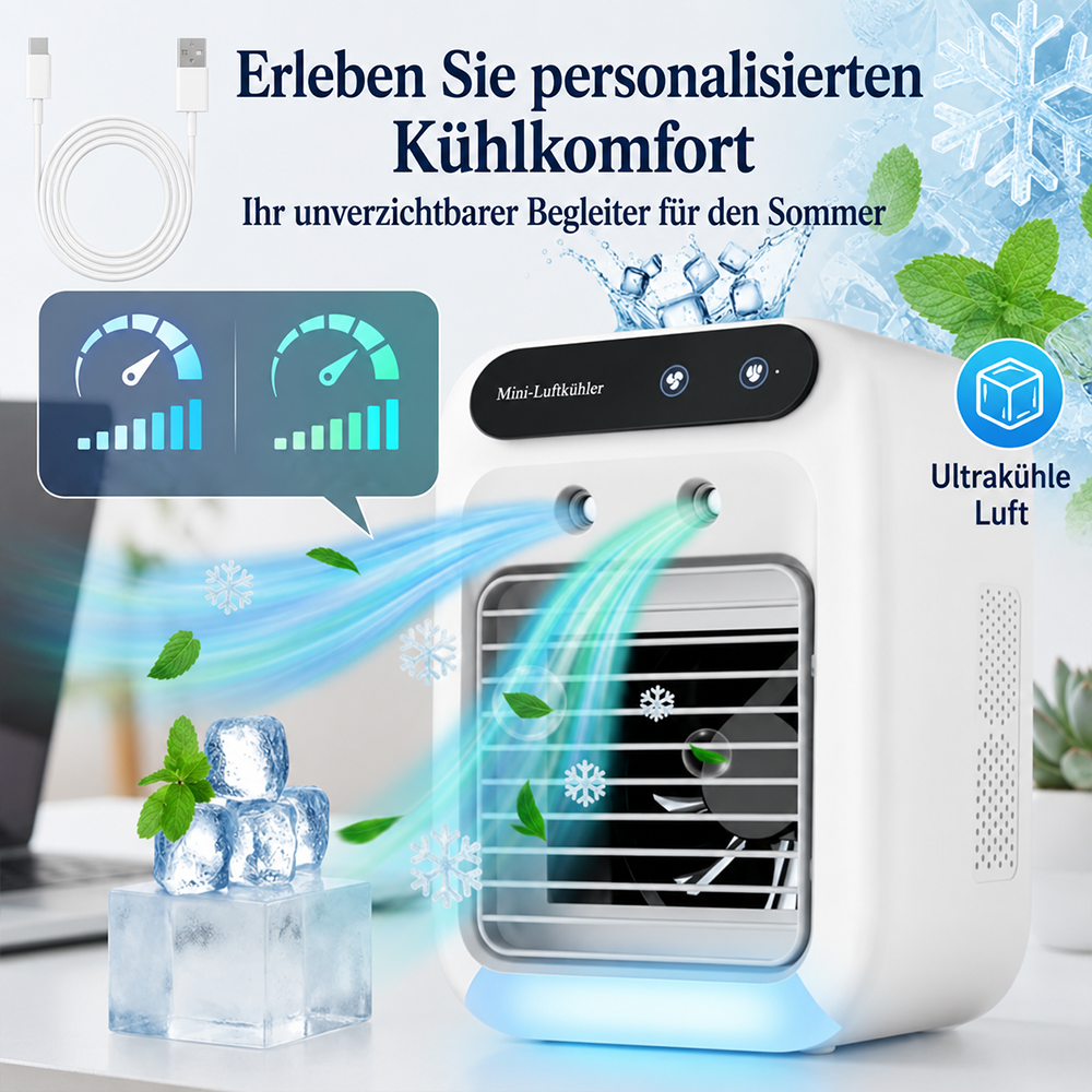 Tragbare Luftkühlung – 3-in-1 Luftkühler mit 2 Nebelstufen