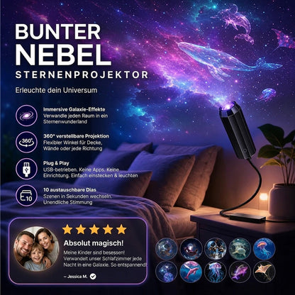 💡BVJ® Plug-and-Play HD Galaxy & Ozean Projektor-Nachtlicht🥳 50.000+ zufriedene Nutzer 🐋 upsell