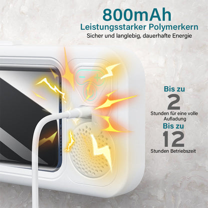 Intelligente Bluetooth Wasserdichte Dusch-Handybox, Wandmontierter Anti-Beschlag Touchscreen Halter mit Freisprech-Musikwiedergabe