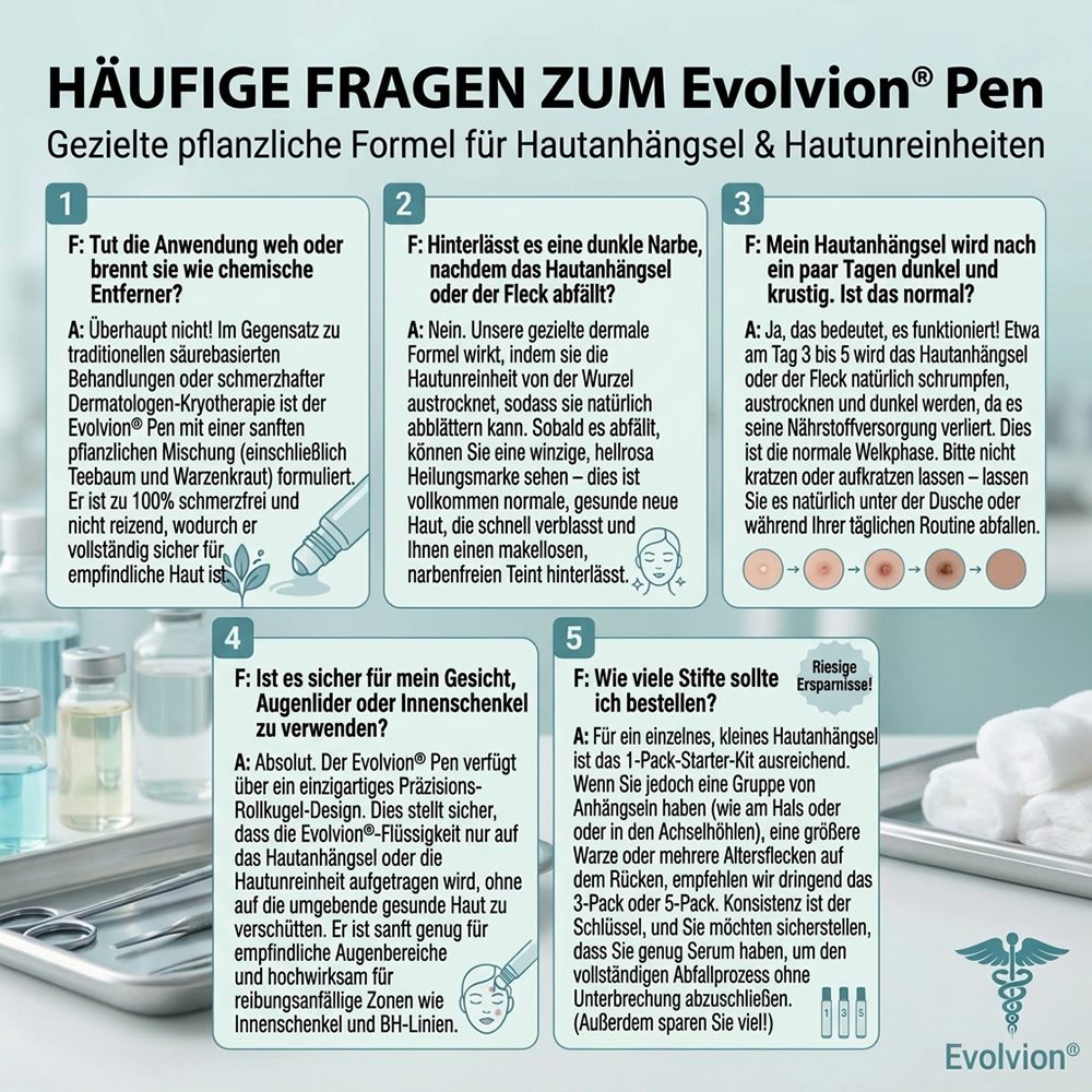 Hergestellt und versandt aus Deutschland ✨ Evolvion® 𝟕-Tage-Hautanhangs- & Pigmentflecken-Entferner – Schmerzfreie und narbenfreie fortschrittliche Lösung zur Beseitigung von Hautunreinheiten mit Roll-On-Pen 🌼