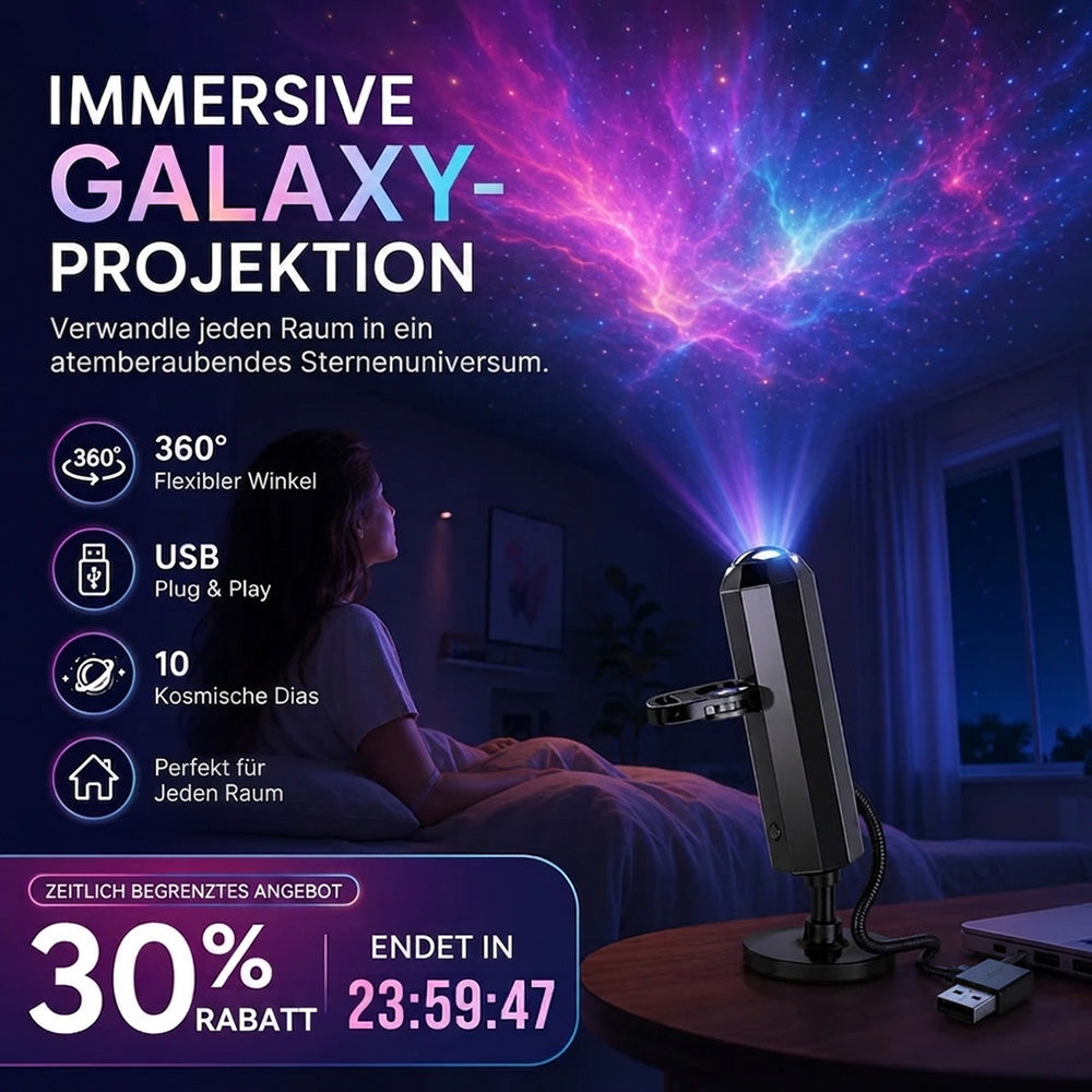 💡BVJ® Plug-and-Play HD Galaxy & Ozean Projektor-Nachtlicht🥳 50.000+ zufriedene Nutzer 🐋 upsell