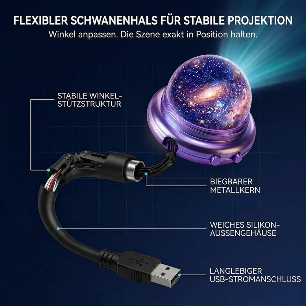 🔮 Nachtlicht-Projektor – intelligenter holografischer Sternenprojektor -up