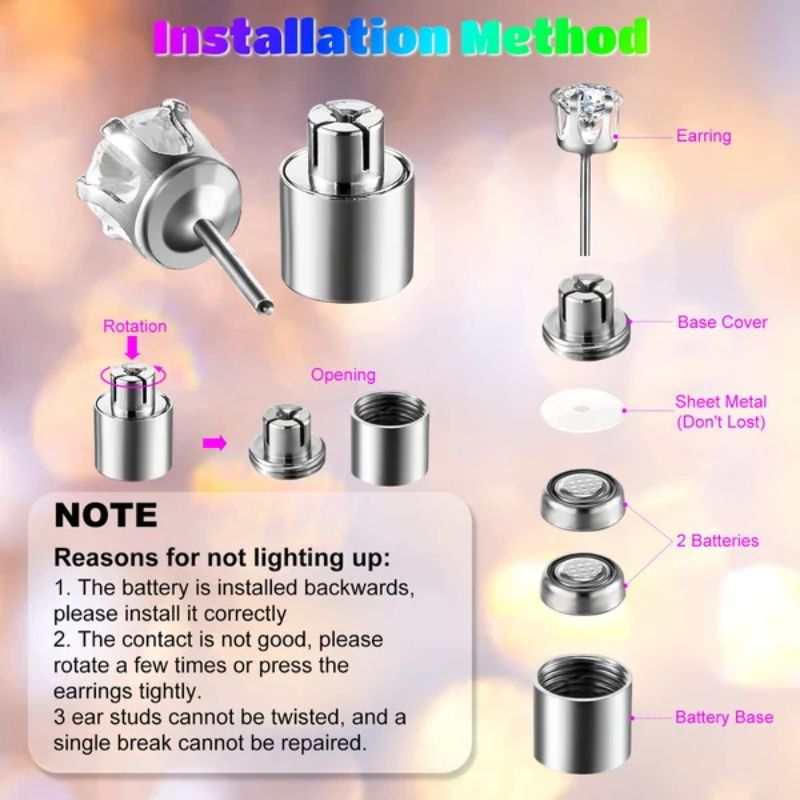 Stylische LED-Leucht-Kronenohrringe
