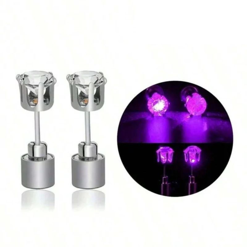 Stylische LED-Leucht-Kronenohrringe